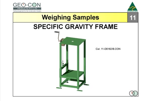 120; 11 - Specific Gravity Frame