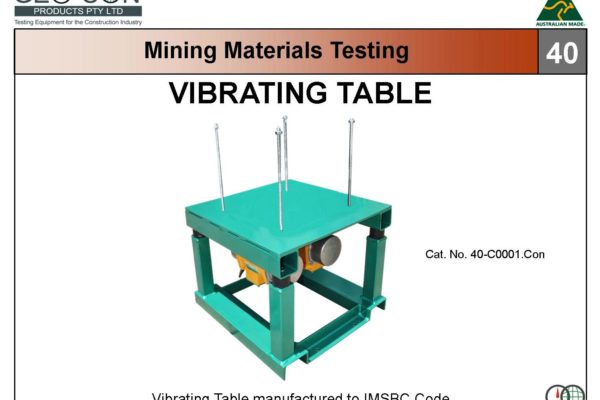40 - IMSBC Vibrating Table