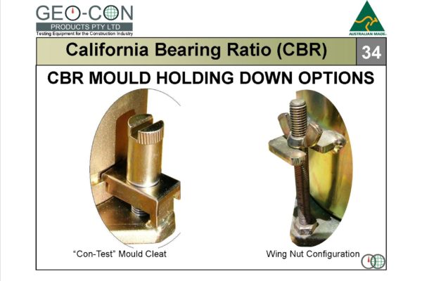 400; 34 - CBR Mould Cleat and Wing nut config