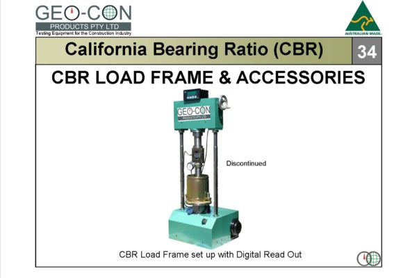 420; 34 - CBR Load Frame w Digital Read-out discontinued