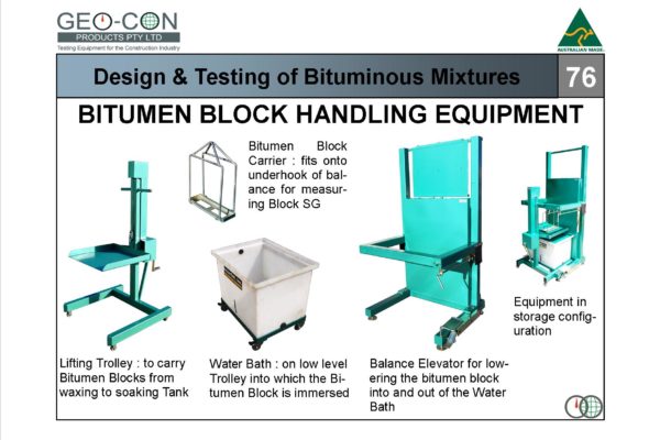 76 - Bitumen Block Handling Equipment
