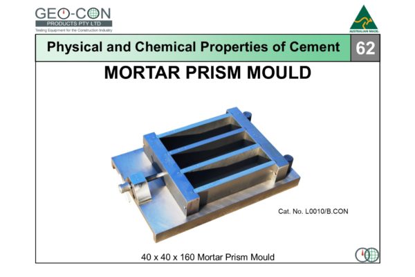 62 - 40 x 40 x 160 Mortar Prism Mould