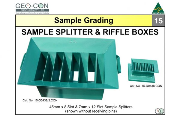 15 - 45mm x 8 Slot & 7mm x 12 Slot Sample Splitter without receiving bins