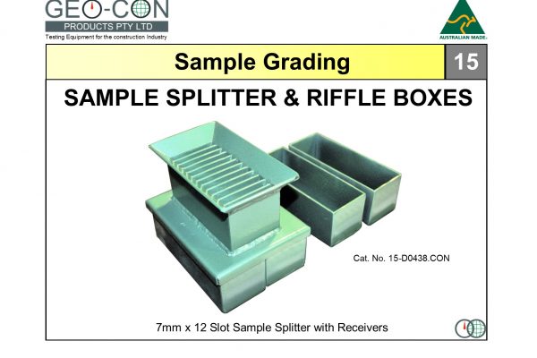 15 - 7mm x 12 Slot Sample Splitter with Receivers (set up)