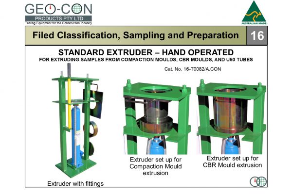 16 - EXTRUDER, MANUAL, TYPE A & B MOULDS 1