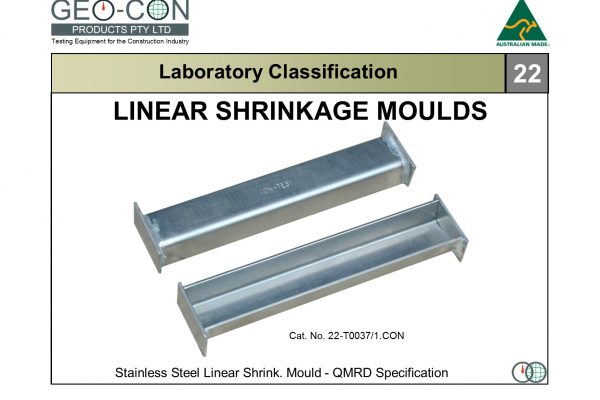 22 - Stainless Steel Linear Shrink Mould - QMRD Spec