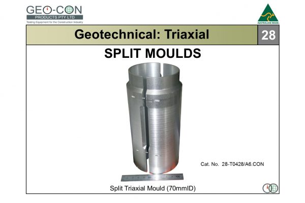 28 - Split triaxial mould (70mmID)