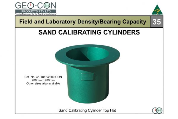 35 - Sand Calibrating Cylinder Top Hat AUG20