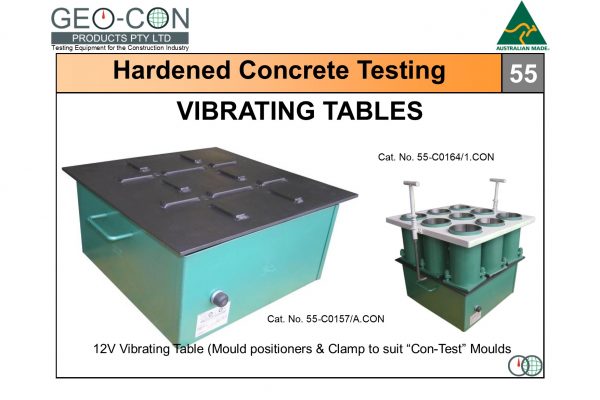 55 - Vib. Table - 12V for Con-Test Moulds and Clamps