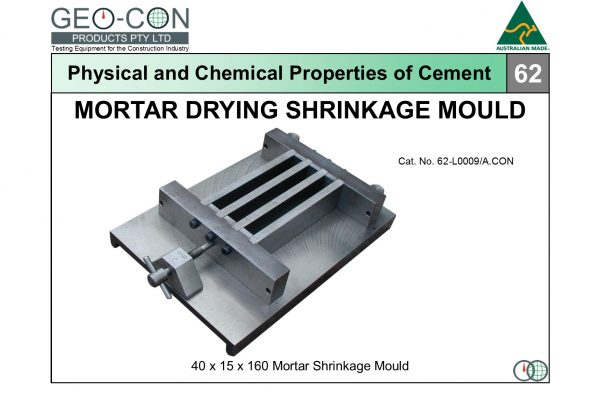 62 - 40 x 15 x 160 Mortar Shrinkage Mould